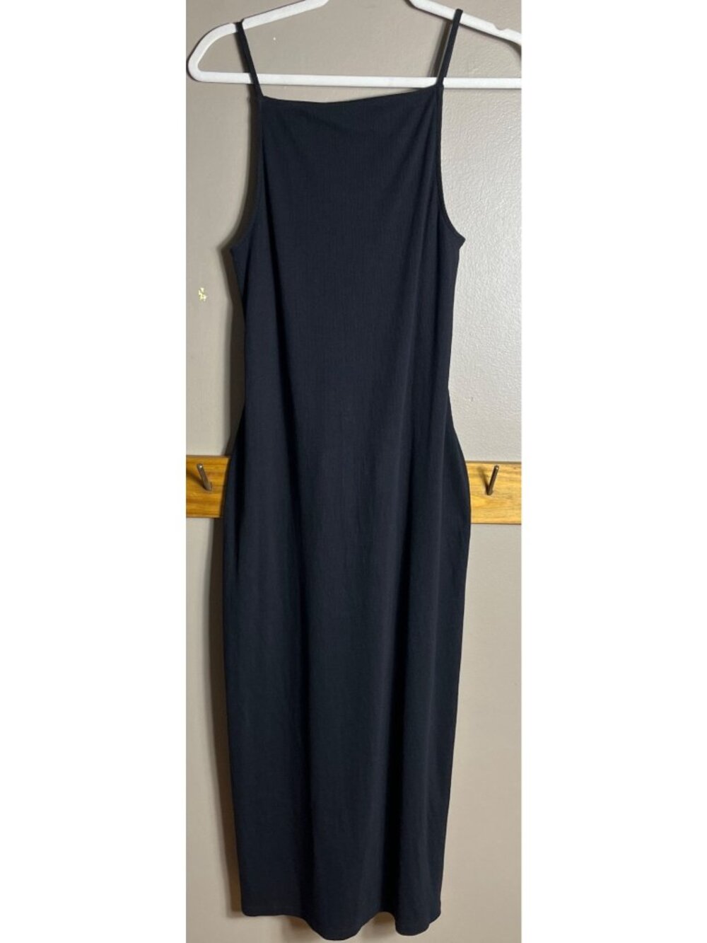 Old Navy Dress Minimalist Midi Spaghetti Strap Rib Knit Basic Layers Cami Wom S - Picture 5 of 8
